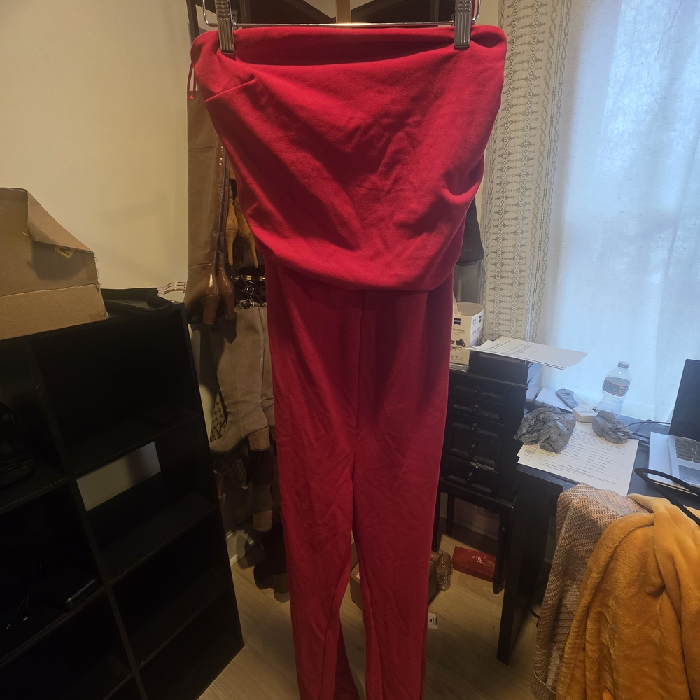 Elegant Red Women's Jumpsuit